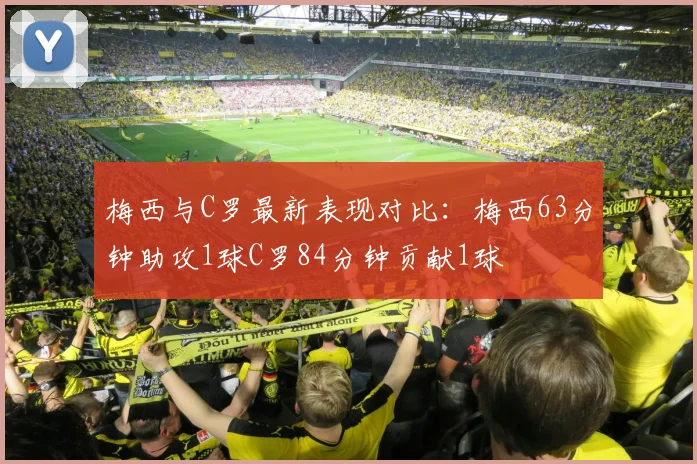 梅西与C罗最新表现对比：梅西63分钟助攻1球C罗84分钟贡献1球
